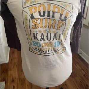 2 surf tshirts size small Poipu Kauai & Hansen surfboards soft and fun!